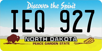 ND license plate IEQ927