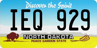 ND license plate IEQ929