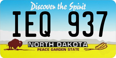 ND license plate IEQ937