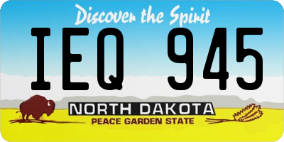 ND license plate IEQ945