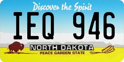 ND license plate IEQ946