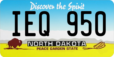 ND license plate IEQ950