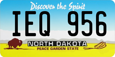 ND license plate IEQ956