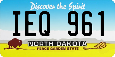 ND license plate IEQ961
