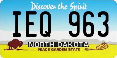 ND license plate IEQ963
