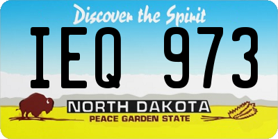 ND license plate IEQ973