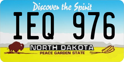 ND license plate IEQ976