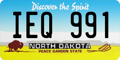 ND license plate IEQ991