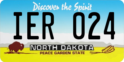 ND license plate IER024