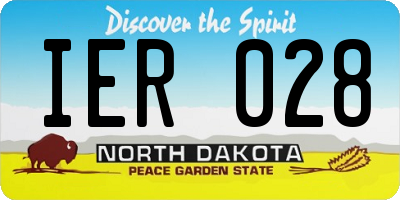 ND license plate IER028