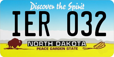 ND license plate IER032