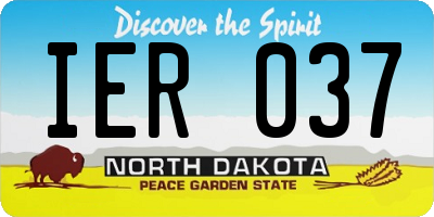 ND license plate IER037
