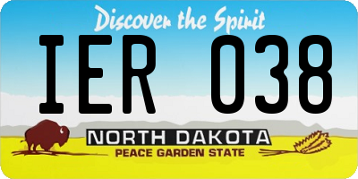 ND license plate IER038