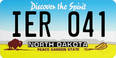 ND license plate IER041