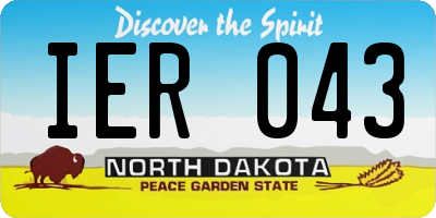 ND license plate IER043