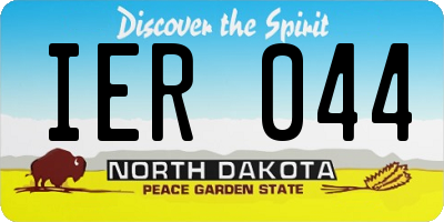 ND license plate IER044