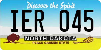 ND license plate IER045