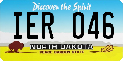 ND license plate IER046