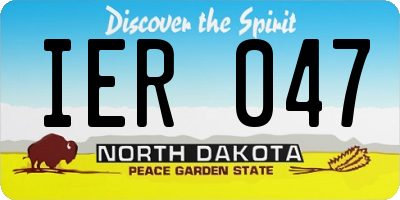ND license plate IER047