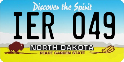 ND license plate IER049