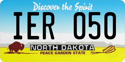 ND license plate IER050