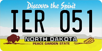 ND license plate IER051