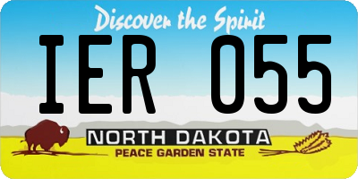 ND license plate IER055