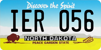 ND license plate IER056