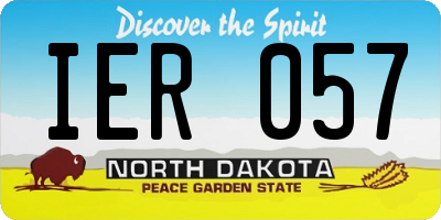 ND license plate IER057