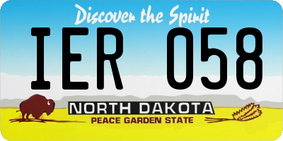ND license plate IER058