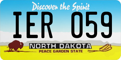 ND license plate IER059