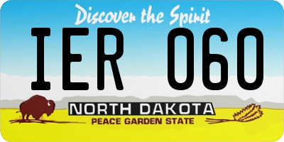 ND license plate IER060