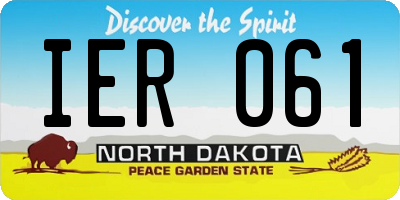 ND license plate IER061