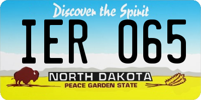 ND license plate IER065