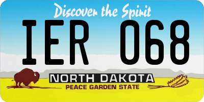 ND license plate IER068