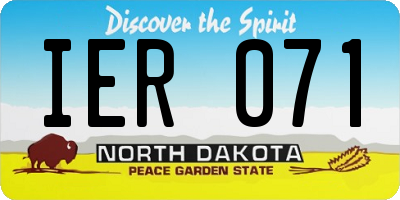 ND license plate IER071