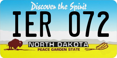 ND license plate IER072
