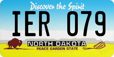 ND license plate IER079