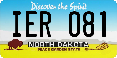 ND license plate IER081