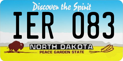 ND license plate IER083