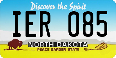 ND license plate IER085