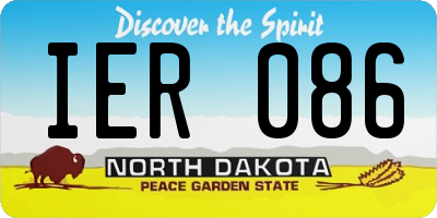 ND license plate IER086