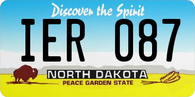 ND license plate IER087