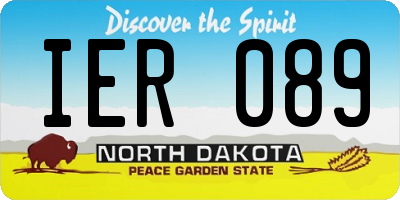 ND license plate IER089