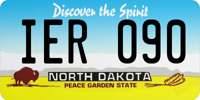 ND license plate IER090
