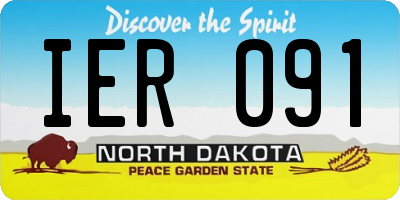 ND license plate IER091