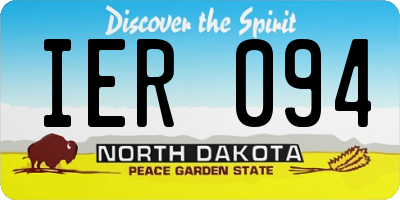 ND license plate IER094