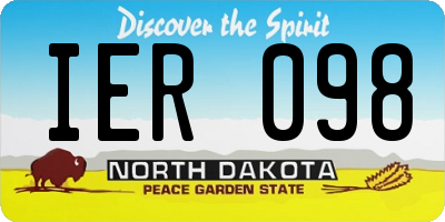 ND license plate IER098