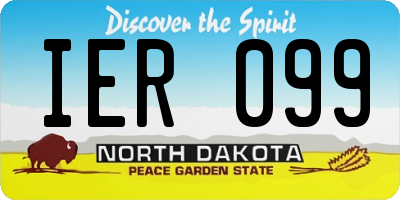 ND license plate IER099