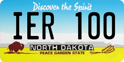 ND license plate IER100